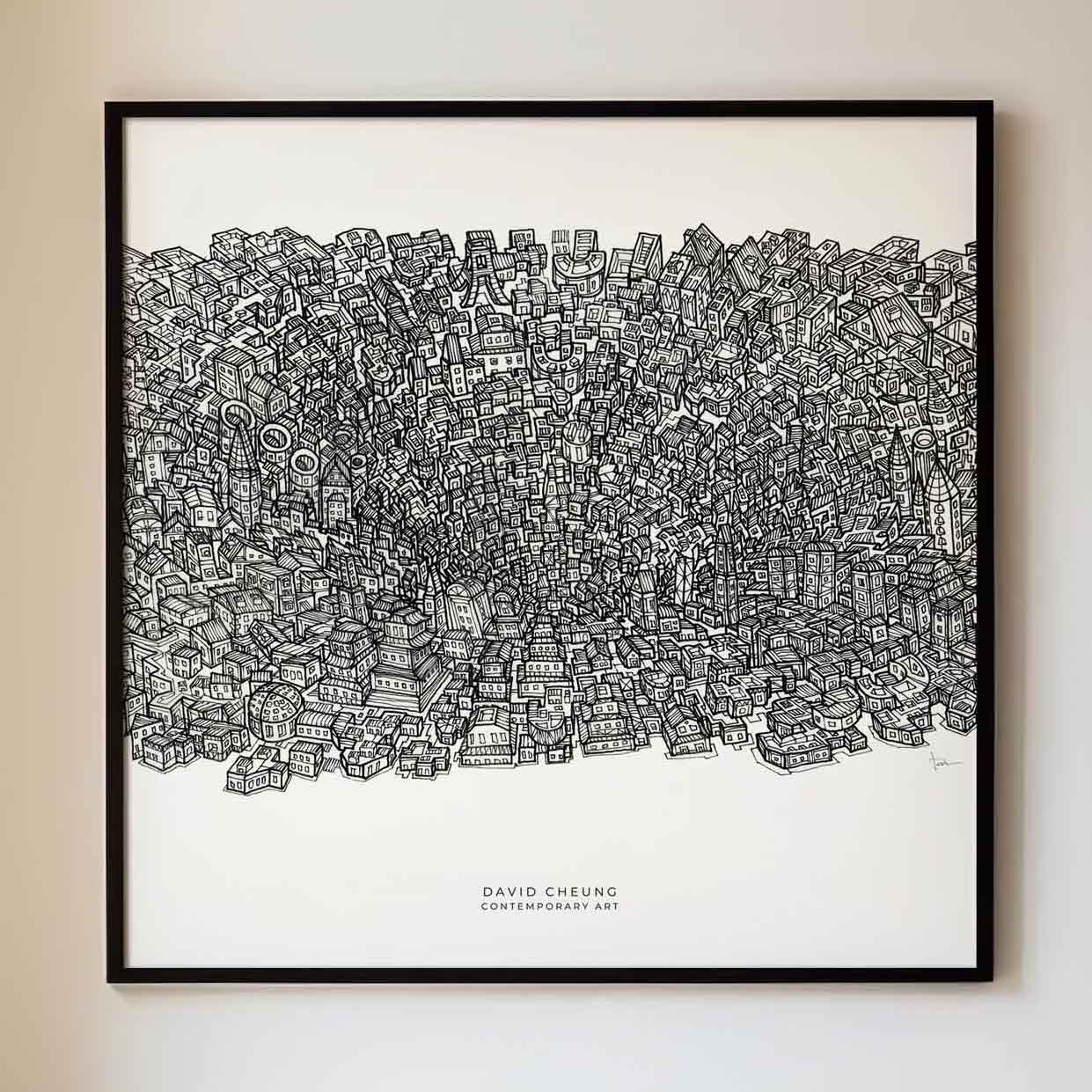 Art print "Black hole city"