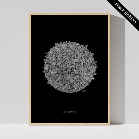 Art print "Planet" Black edition
