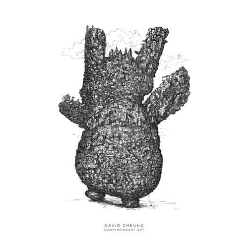 Konsttryck "Ebbe Bunny City"