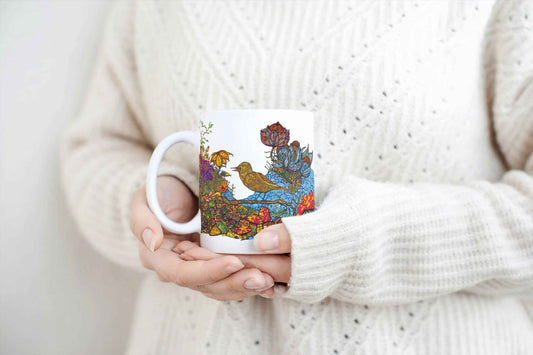 Art on mug "Hummingbird"