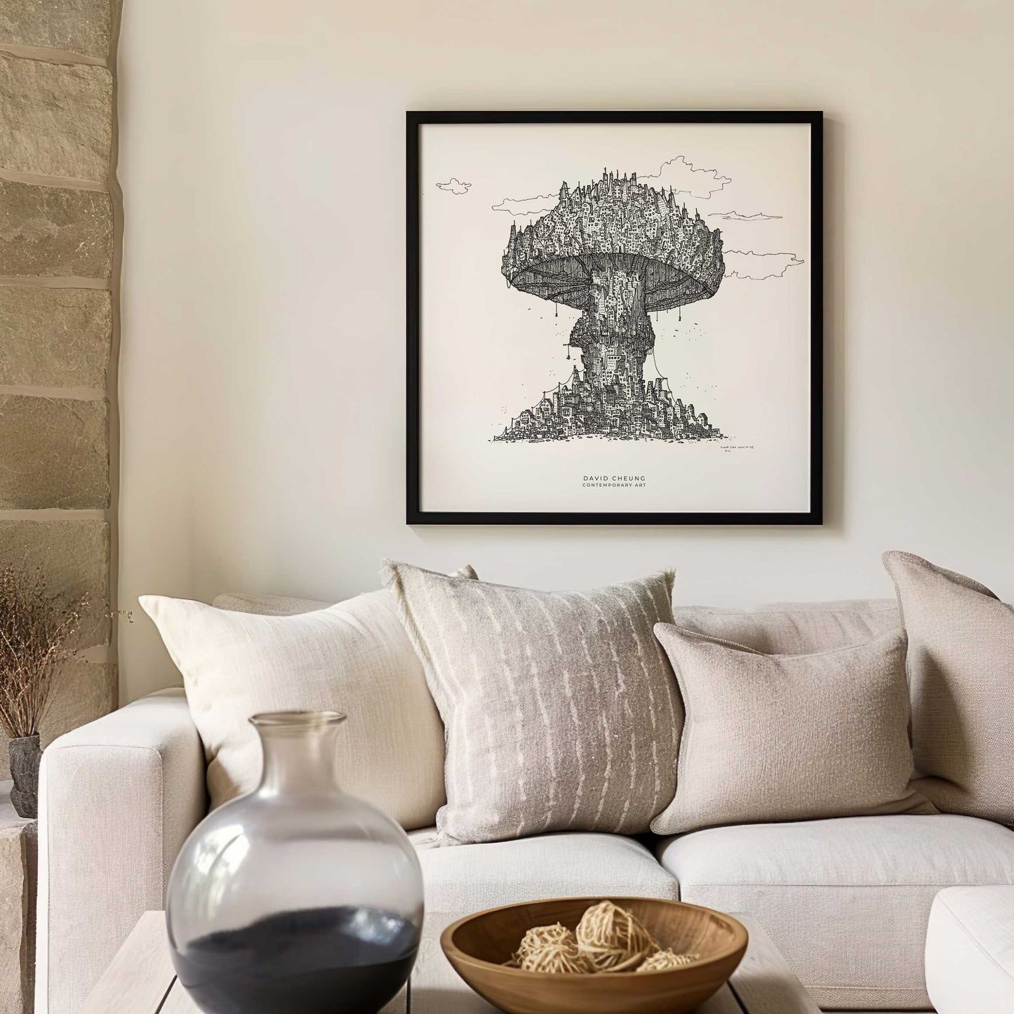 Art print "Mushroom City"
