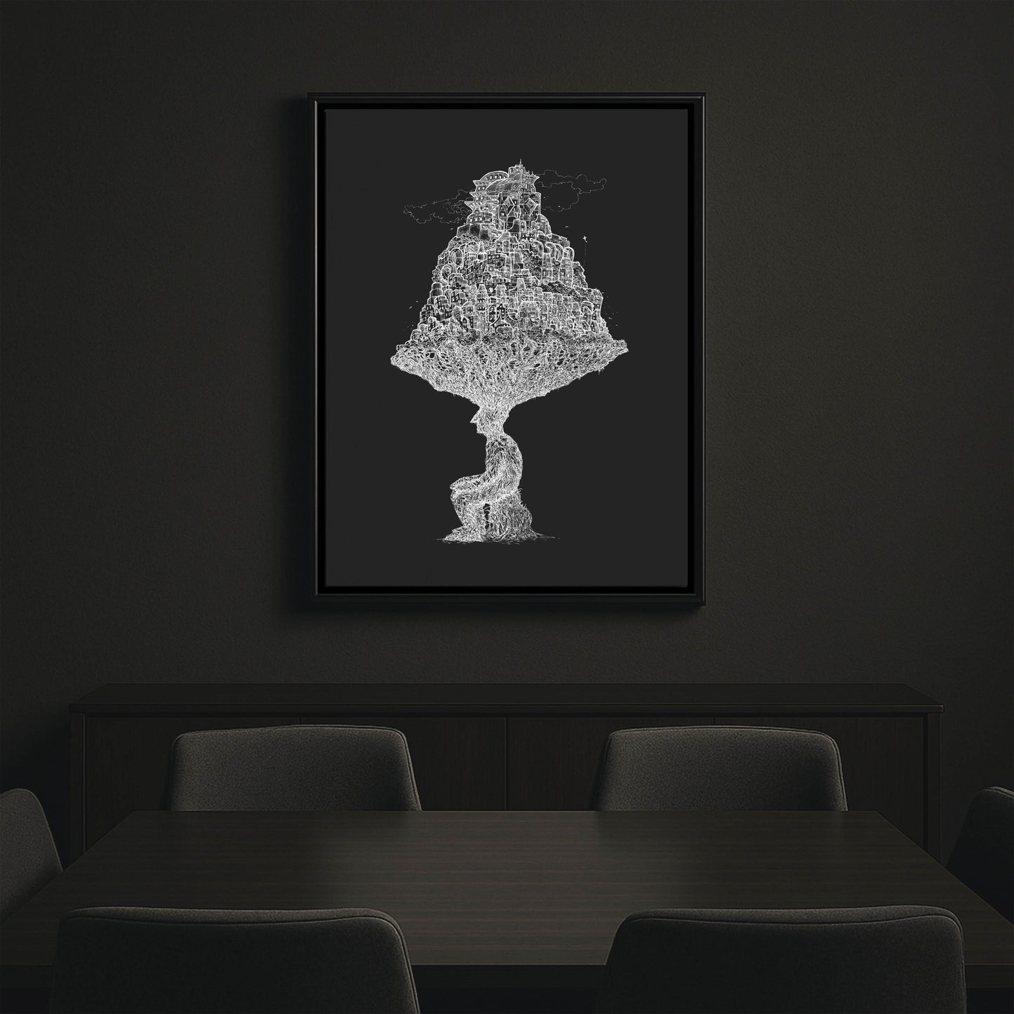 The Thinking Titan - Black Edition Canvas