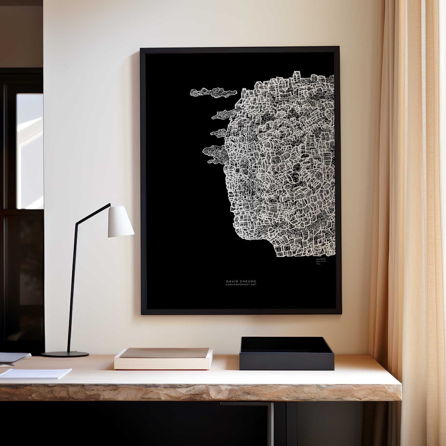 Art print "Thinking Head vers 2" Black Edition
