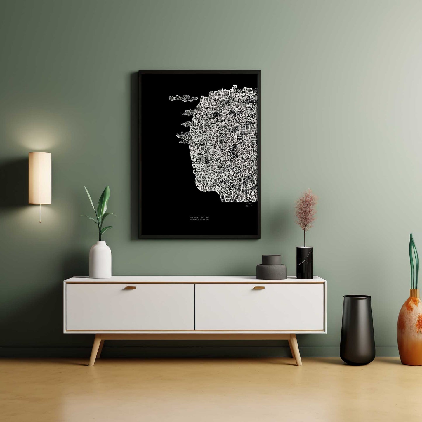 Art print "Thinking Head vers 2" Black Edition