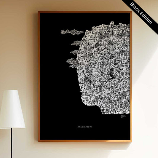 Art print "Thinking Head vers 2" Black Edition