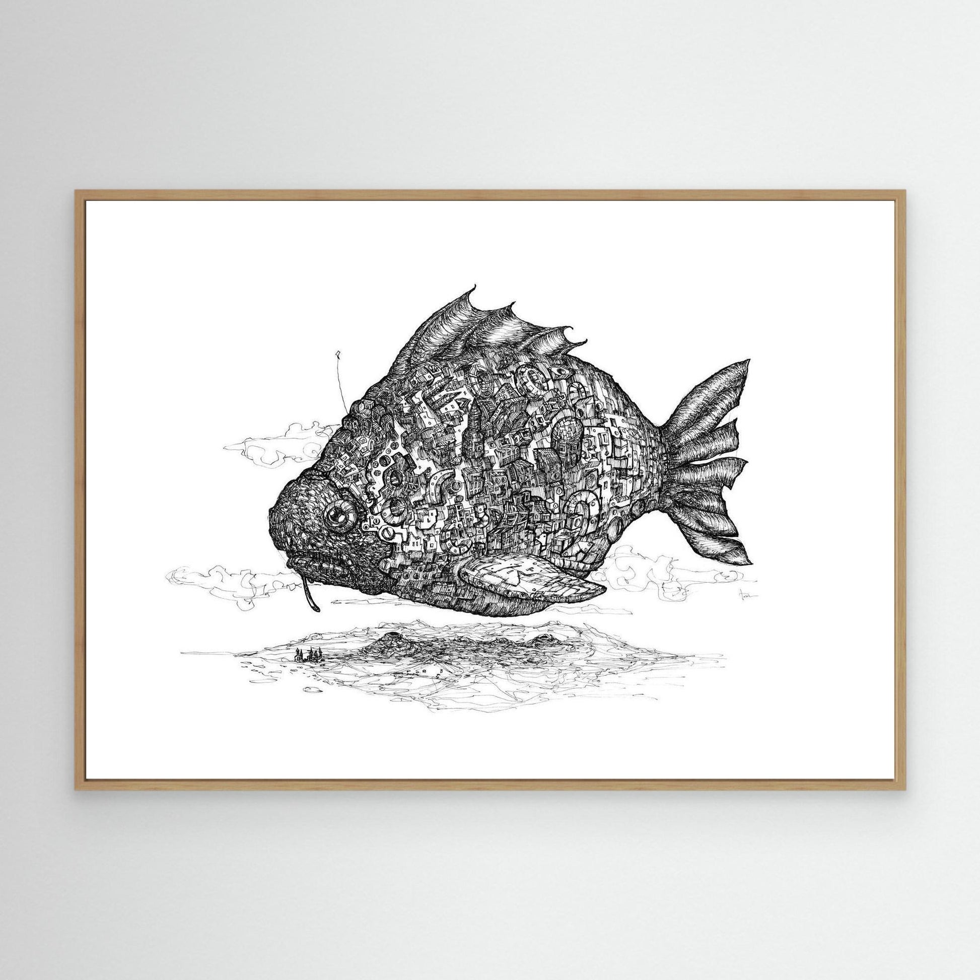 Floating Steam Punk Fish City