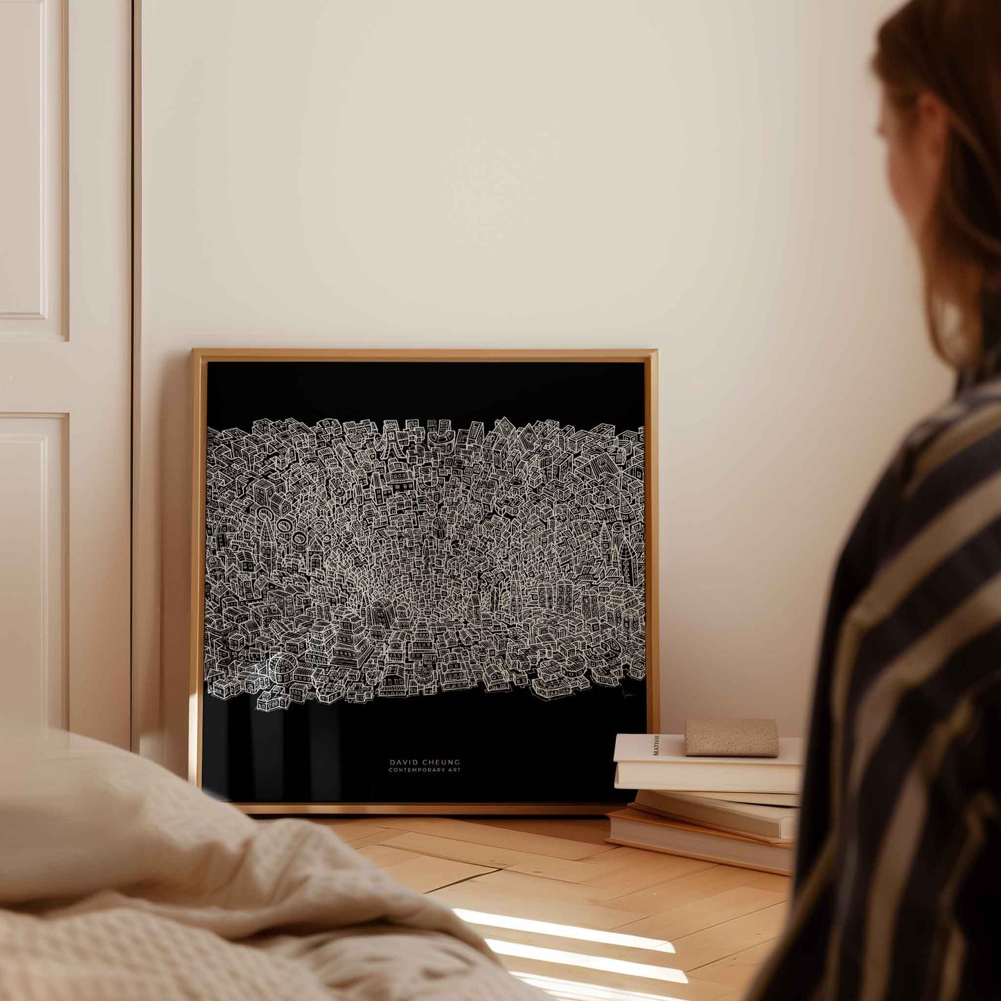 Konsttryck "Black Hole City" Svart upplaga