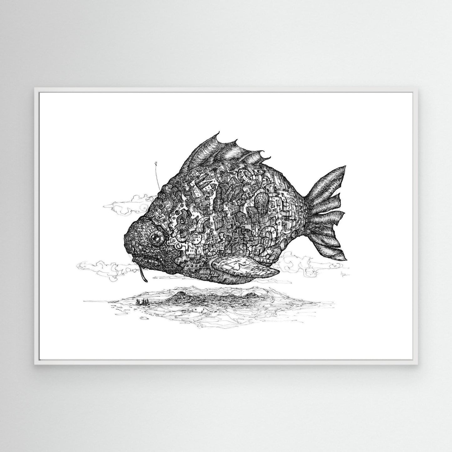 Floating Steam Punk Fish City