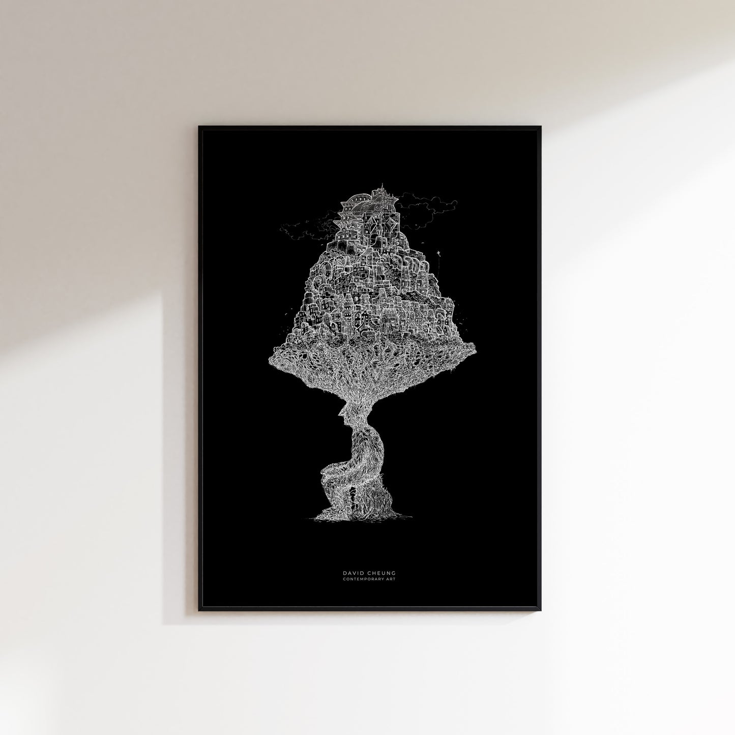 Thinking Titan Wooden Framed Poster 70x100 cm / 28x40″