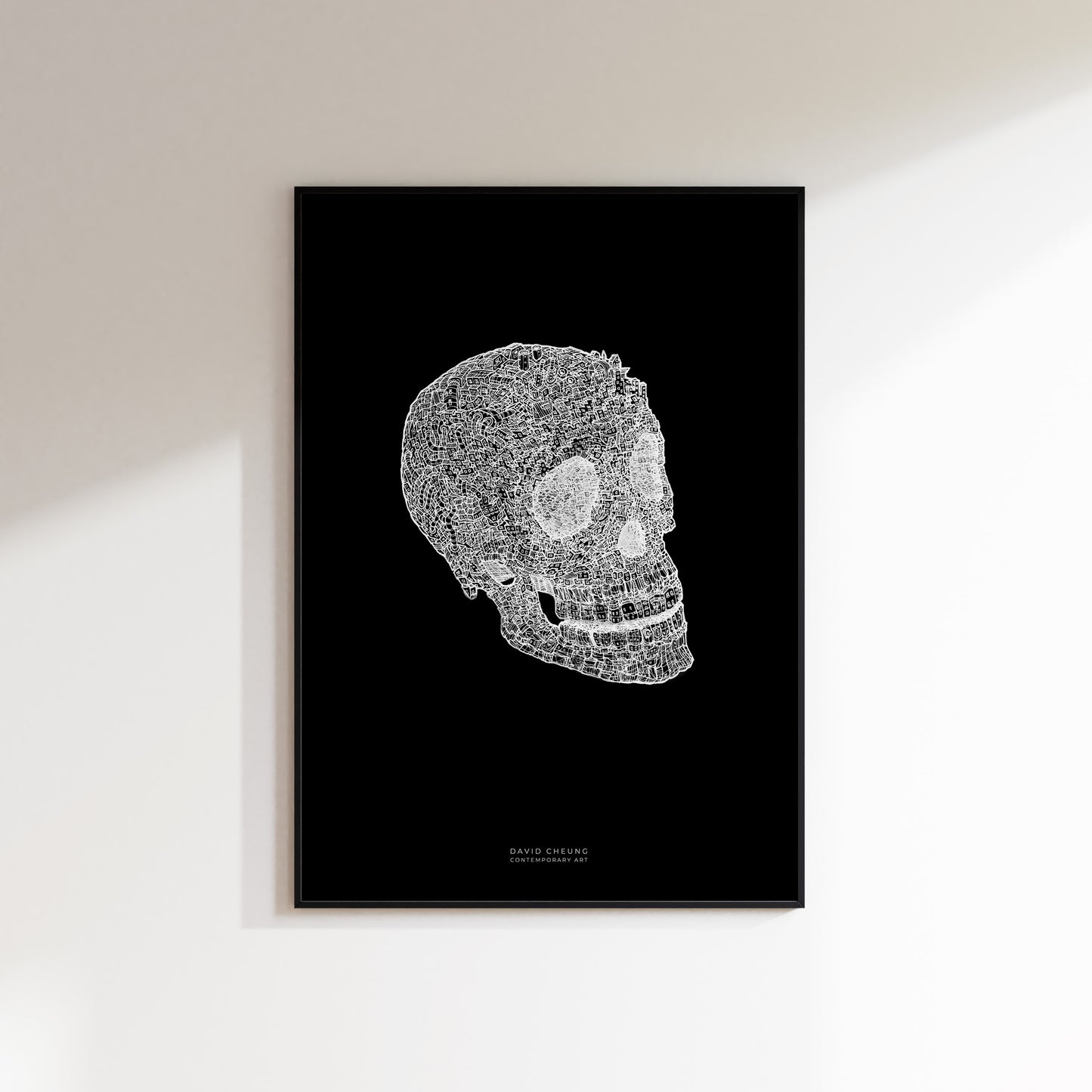 Skallig Huvudstad - Black Edition Framed poster