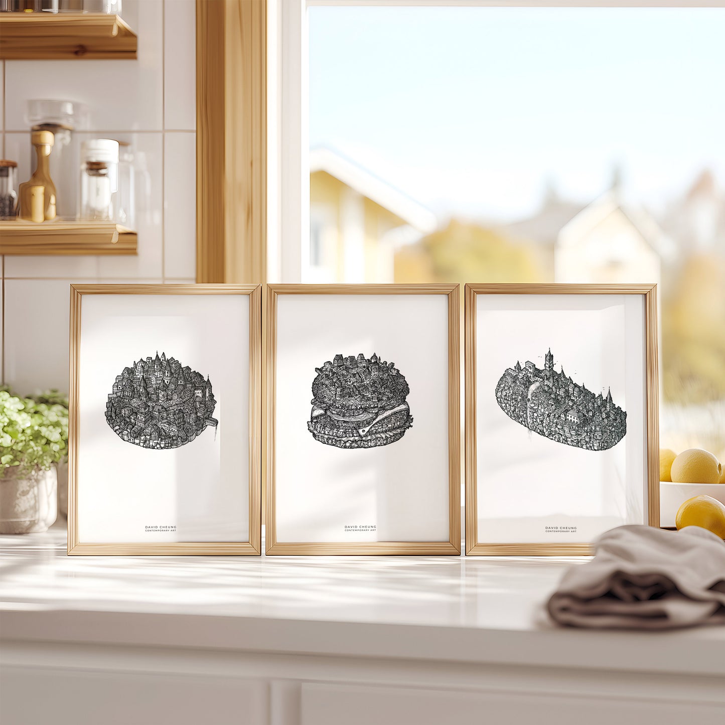 Kitchen Art Trio – 3 Posters (30×40 cm)
