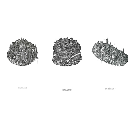 Kitchen Art Trio – 3 Posters (30×40 cm)