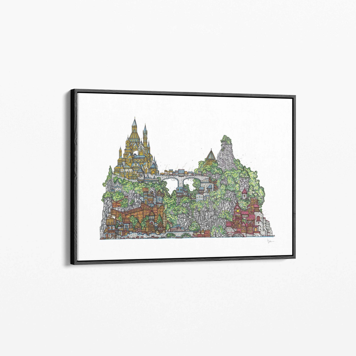 Canvas print with frame: The Lonely Island