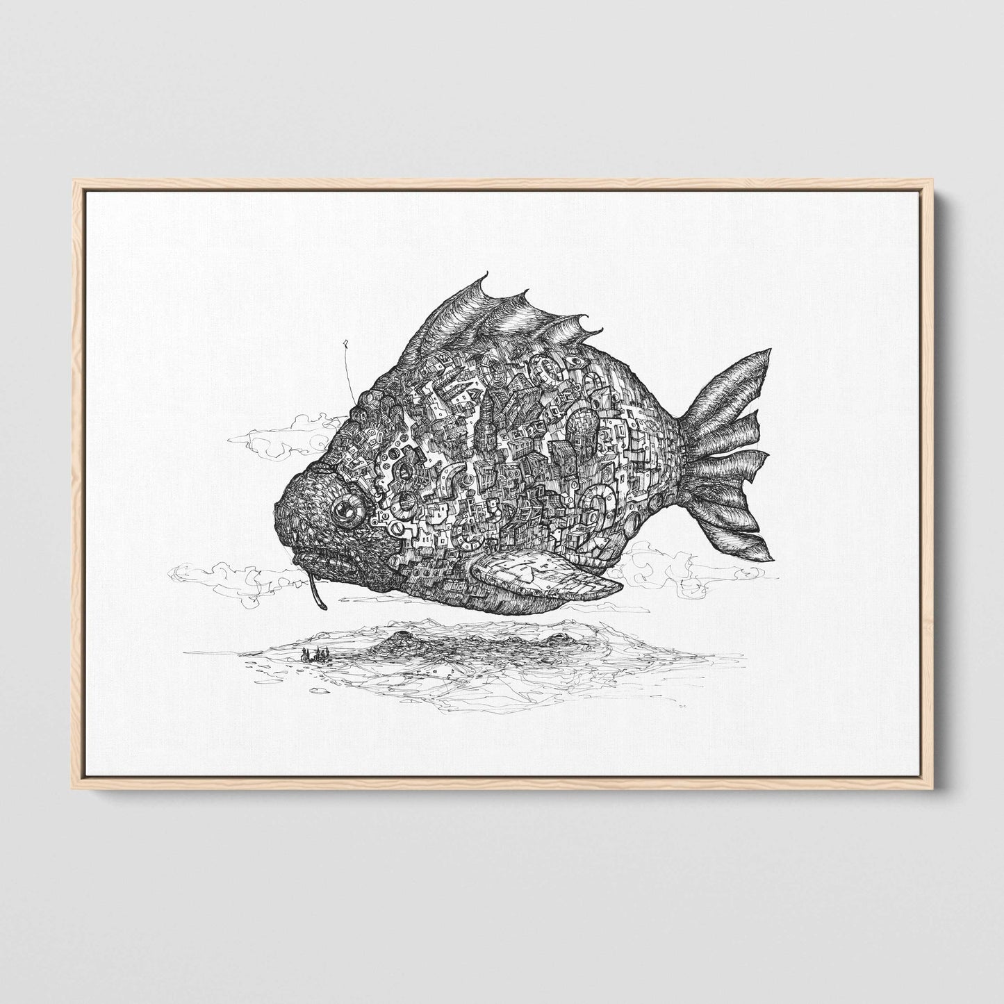 Floating Steam Punk Fish City