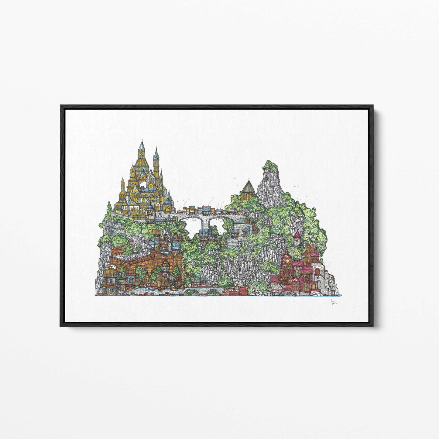 Canvas print with frame: The Lonely Island