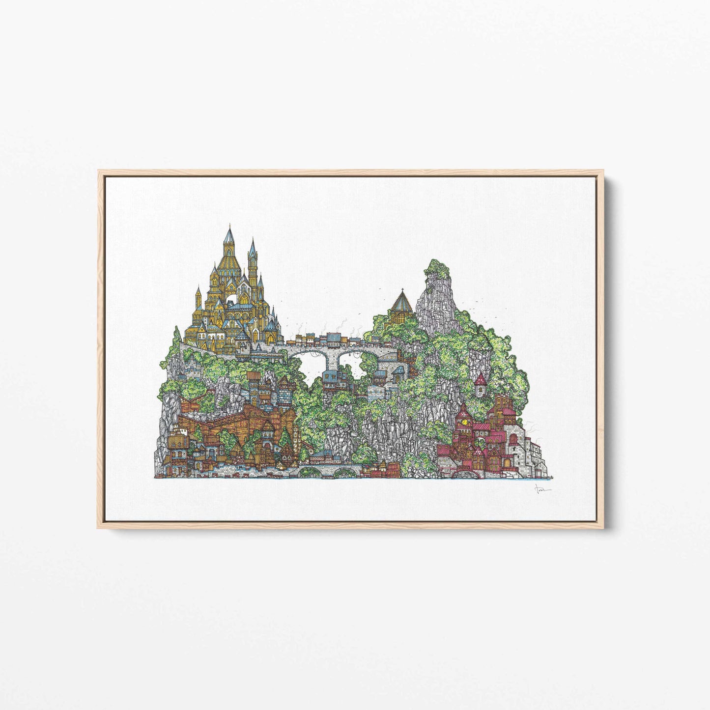 Canvas print with frame: The Lonely Island