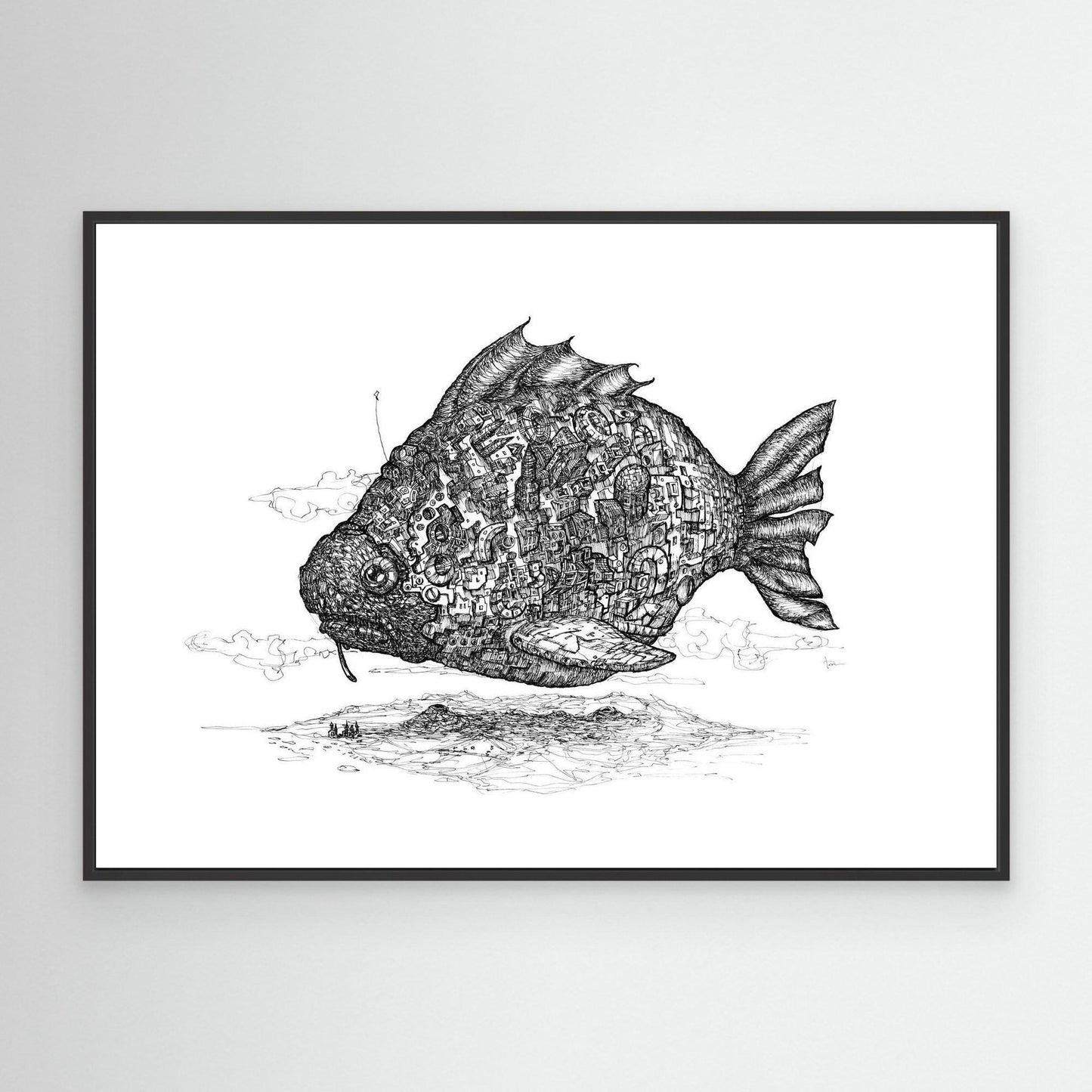 Floating Steam Punk Fish City