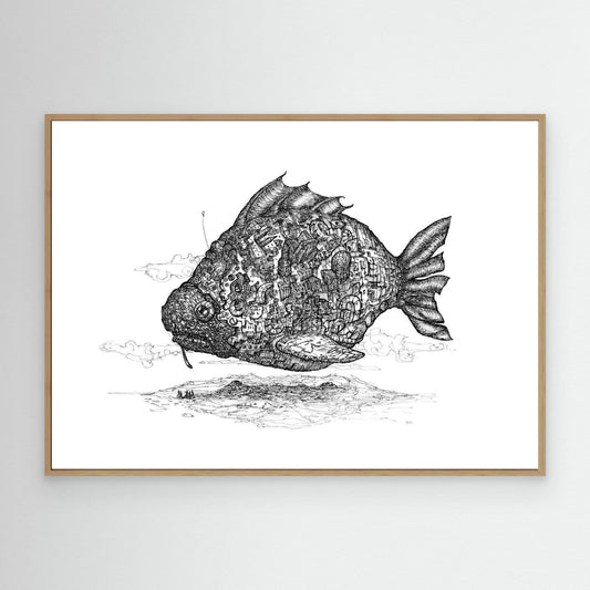 Floating Steam Punk Fish City