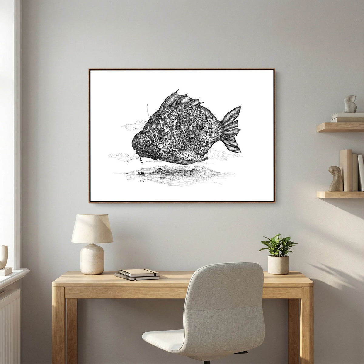 Floating Steam Punk Fish City
